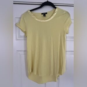 Alfani Light Yellow Short Sleeve Top